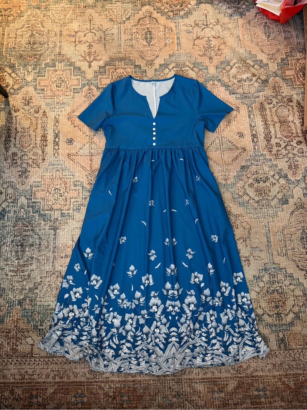 Blue floral dress
